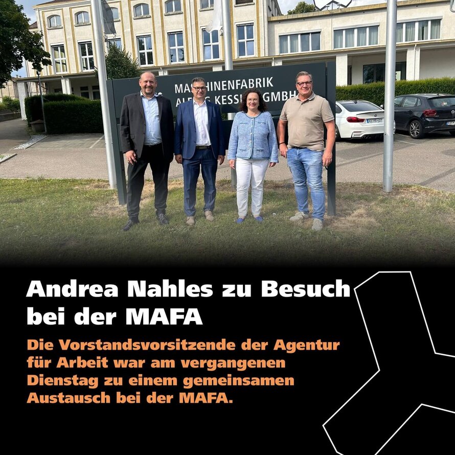 Andrea Nahles zu Besuch bei der MAFA